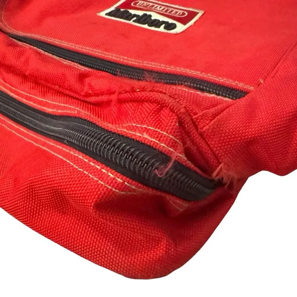 Vtg 90s MARLBORO Red Unlimited Convertible Backpack/Duffle Bag Camping canvas
